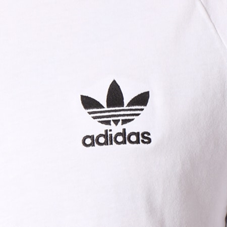 Adidas Originals - Tee Shirt 3 Stripes CW1203 Blanc Noir
