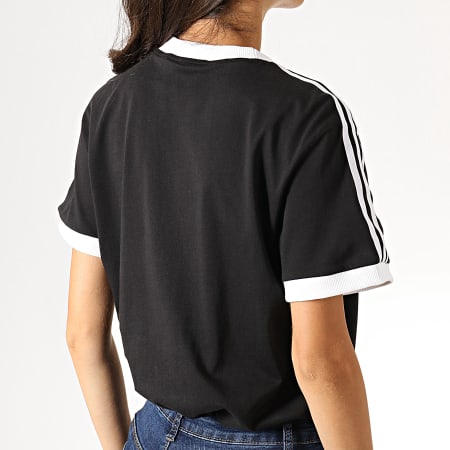 Adidas Originals - Tee Shirt Femme 3 Stripes CY4751 Noir Blanc