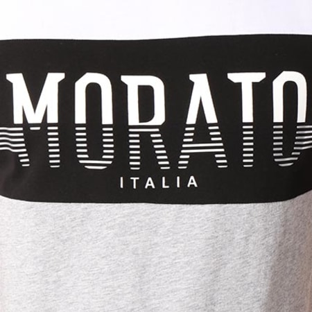 Antony Morato - Tee Shirt MMKS01167 Blanc Gris Chiné Noir