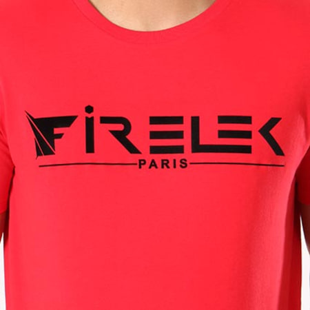 Firelek - Tee Shirt Logo Feutrine Rouge
