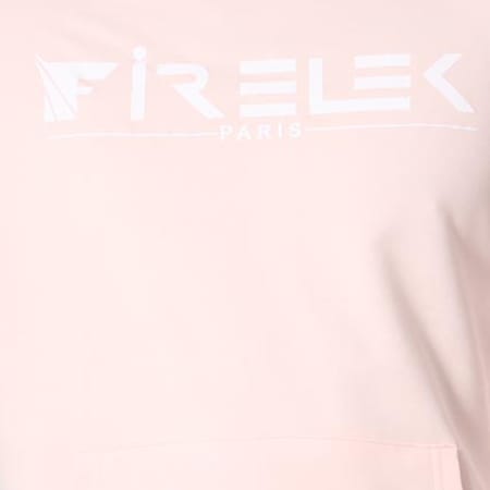 Firelek - Sweat Capuche Logo Rose Pale