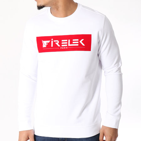 Firelek - Sweat Crewneck Logo Feutrine Blanc