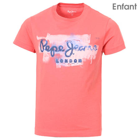 Pepe Jeans - Tee Shirt Enfant Golders Rose Corail
