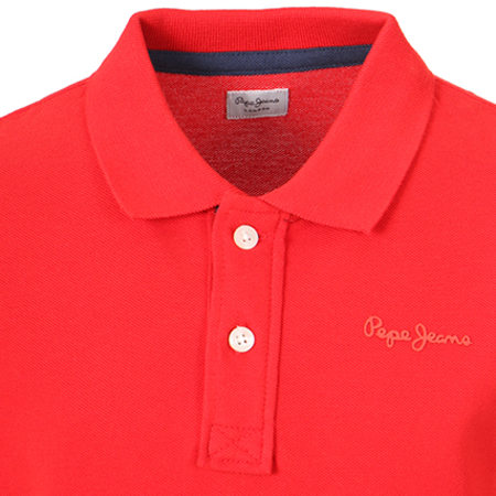Pepe Jeans - Polo Manches Courtes Enfant Thor Rouge