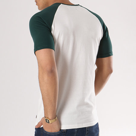 Produkt - Tee Shirt Auk Contrast Blanc Vert