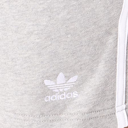 Adidas Originals - Short Jogging Bandes Brodées 3 Stripes CY4570 Gris Chiné