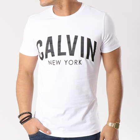 Calvin Klein - Tee Shirt Tibokoy Blanc Noir
