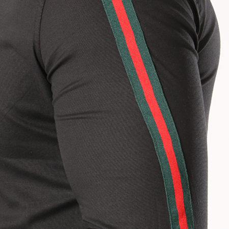 Ikao - Camicia a maniche lunghe con strisce F116 Nero