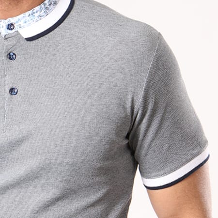 Ikao - Polo Manches Courtes G-770 Gris Chiné