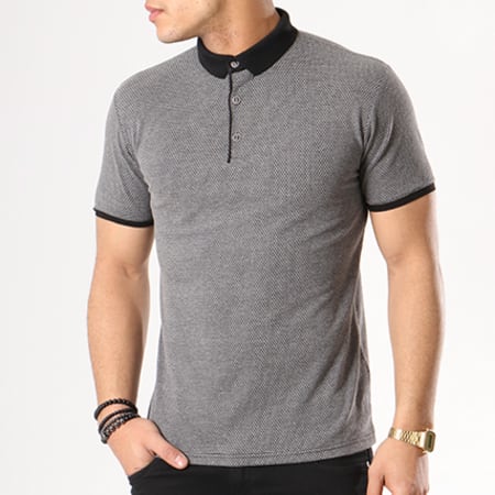 Ikao - Polo Manches Courtes G-908 Gris Anthracite