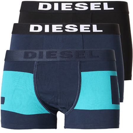 Diesel - Lot De 3 Boxers Damien 00ST3V-0WAPZ Bleu Marine Blanc Noir
