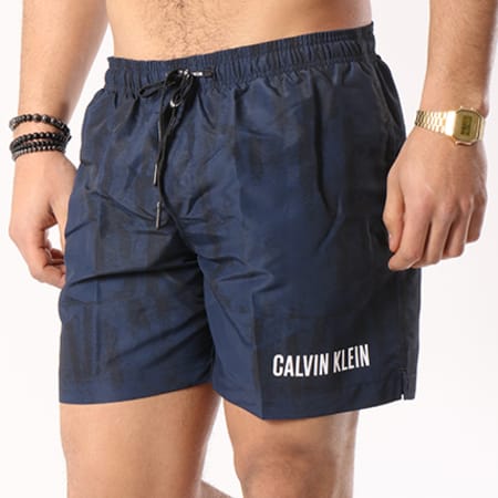 Calvin Klein - Short De Bain Medium Drawstring-Lo 0148 Bleu Marine