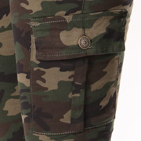 Girls Outfit - Pantalon Cargo Femme SJ220 Vert Kaki Camouflage