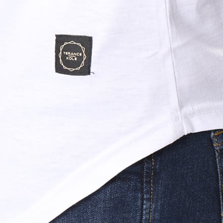 Terance Kole - Tee Shirt Oversize 98067 Blanc Dégradé Noir