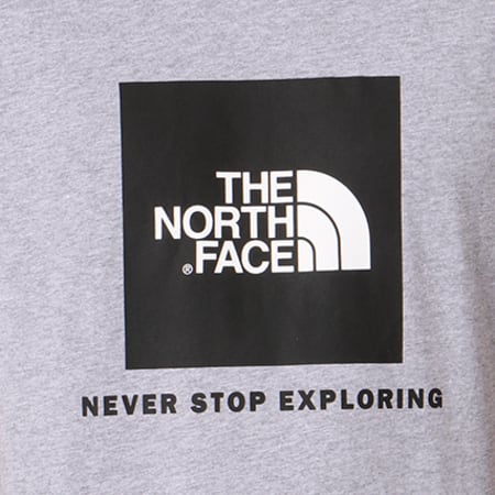 The North Face - Tee Shirt Red Box Gris Chiné Noir