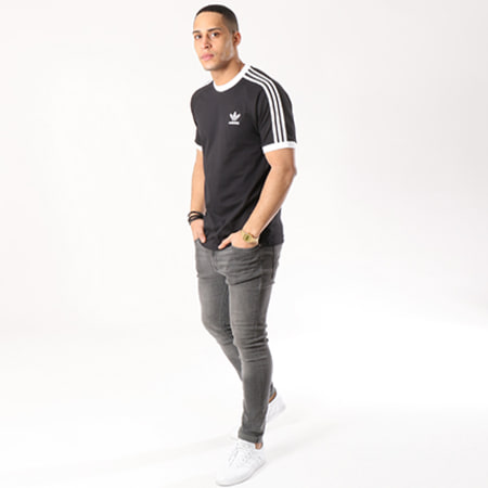 Adidas Originals - Tee Shirt 3 Stripes CW1202 Noir Blanc