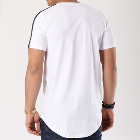 Berry Denim - Tee Shirt Oversize Bande Brodée TY0140 Blanc