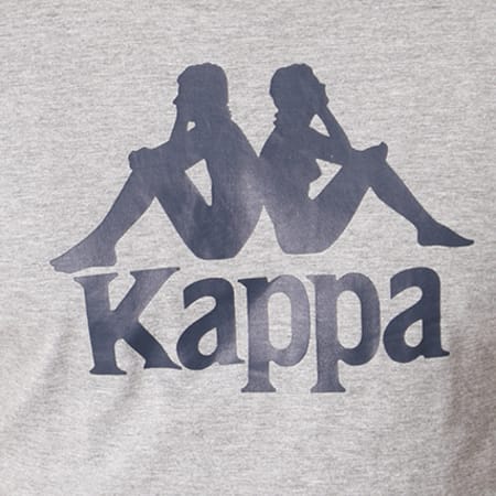 Kappa - Tee Shirt Estessi Gris Chiné Noir