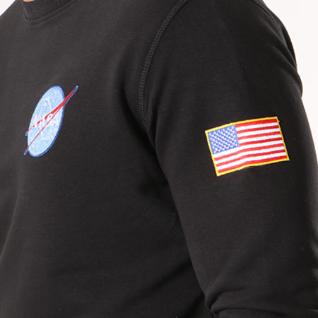 NASA - Sweat Crewneck Patchs Brodés Insignia Noir