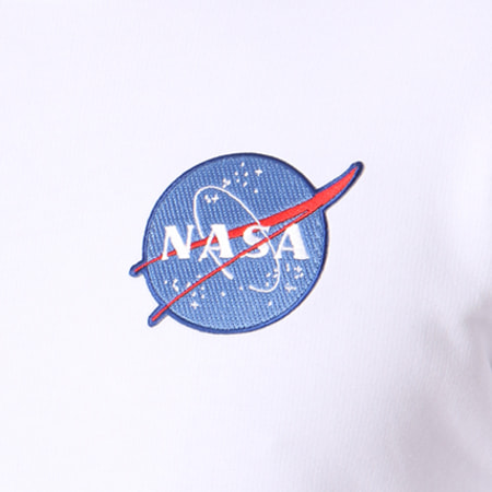 NASA - Sweat Crewneck Patchs Brodés Insignia Blanc