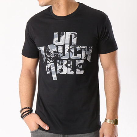 Untouchable - Tee Shirt Camo Noir Gris Camouflage