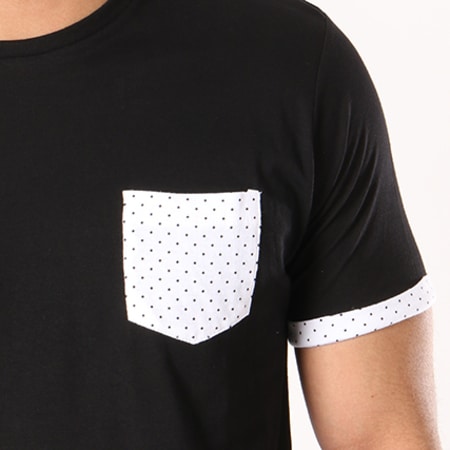 Brave Soul - Tee Shirt Poche Pixel Noir Blanc