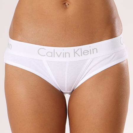 Calvin Klein - Culotte Femme QF4510E Blanc Gris