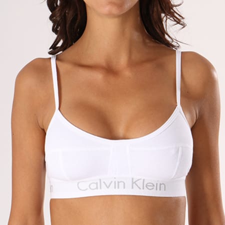 Calvin Klein - Brassière Femme QF4579E Unlined Blanc Gris