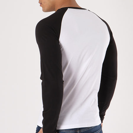 KPoint - Tee Shirt Manches Longues Raglan Huuh Logo Blanc Noir