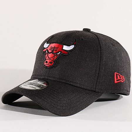 New Era - Casquette Fitted Heather Team 3930 NBA Chicago Bulls Gris Anthracite Chiné