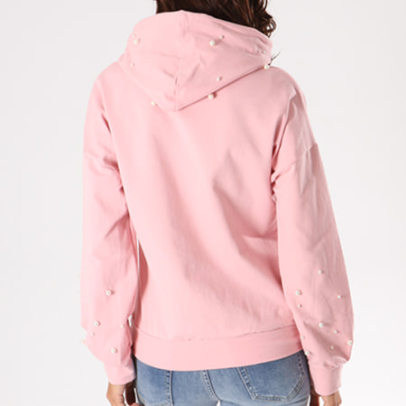 Girls Outfit - Sweat Capuche Perles Femme 6333 Rose