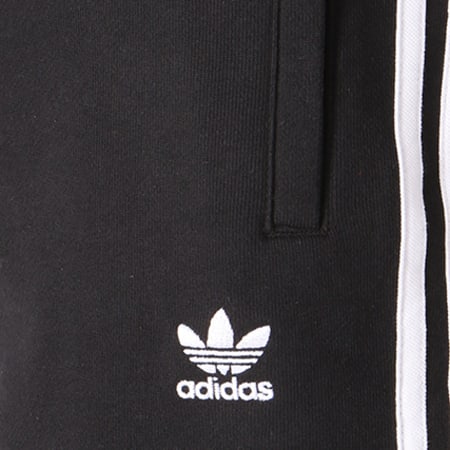 Adidas Originals - Pantalon Jogging Bandes Brodées 3 Stripes CW2981 Noir Blanc 