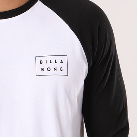 Billabong - Tee Shirt Manches Longues Die Cut Blanc Noir