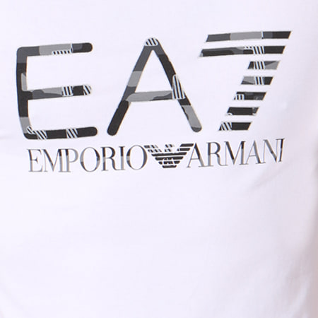 EA7 Emporio Armani - Tee Shirt 3ZPT84-PJM5Z Blanc Noir Camouflage 