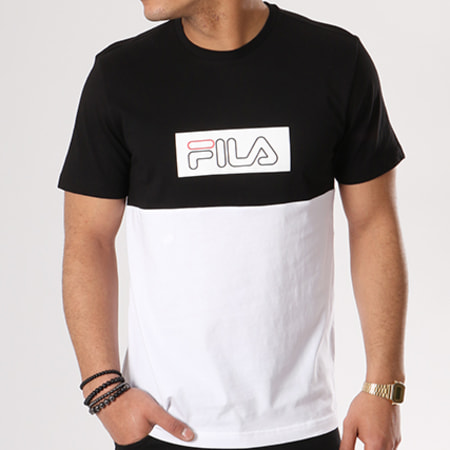 Fila - Tee Shirt Carve Blocked Noir Blanc