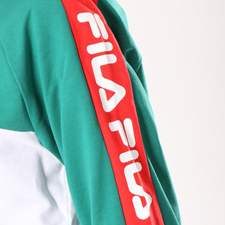 Fila Sweat Capuche Avec Bandes Femme Chelsea 682116 Vert Blanc