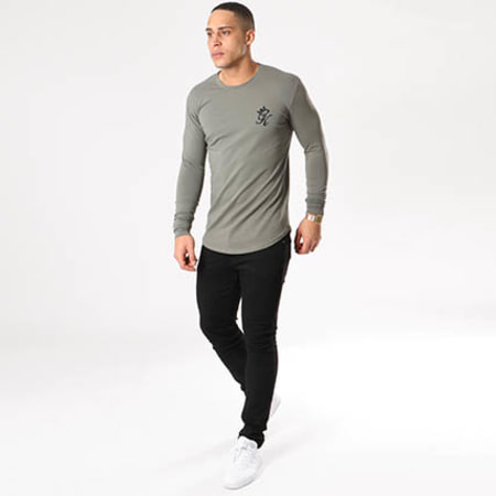 Gym King - Tee Shirt Manches Longues Oversize Undergarment Vert Kaki