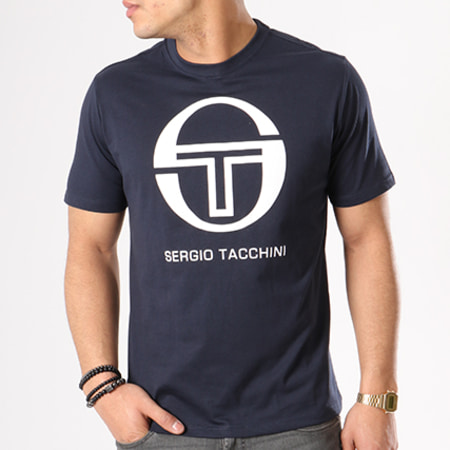 Sergio Tacchini - Tee Shirt Iberis Bleu Marine Blanc