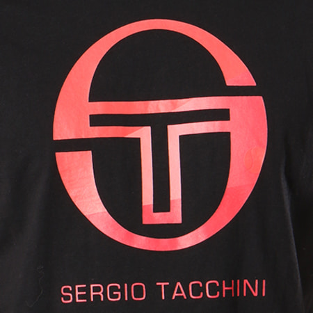 Sergio Tacchini - Tee Shirt Elbow Noir Rouge