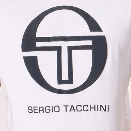 Sergio Tacchini - Tee Shirt Iberis Blanc Bleu Marine