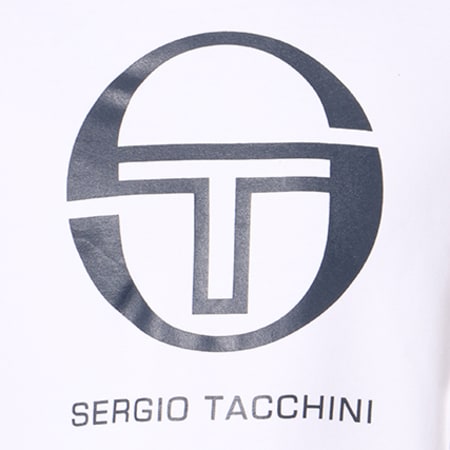 Sergio Tacchini - Sweat Capuche Zion Blanc Bleu Marine