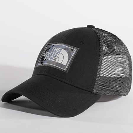 The North Face - Casquette Trucker Mudder Noir Gris Anthracite Camouflage