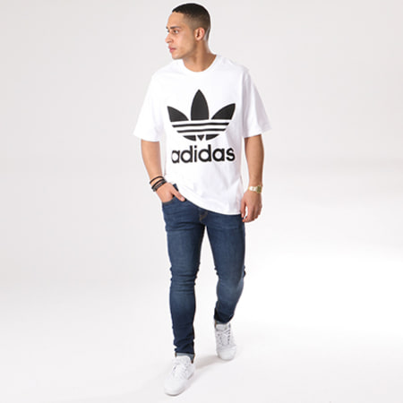 Adidas Originals - Tee Shirt Oversize CW1212 Blanc Noir