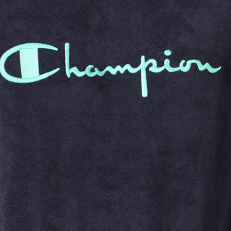 Champion - Sweat Crewneck 211685 Bleu Marine Vert