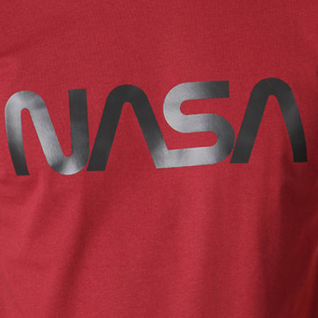 NASA - Tee Shirt Worm Logo Bordeaux