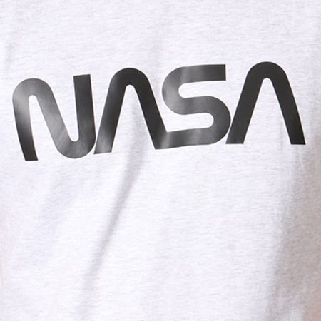 NASA - Tee Shirt Worm Logo Gris Chiné