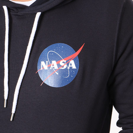 NASA - Felpa con cappuccio Insignia blu navy