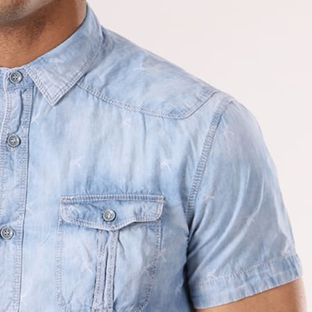 Paname Brothers - Chemise Manches Courtes Cassy Bleu Clair