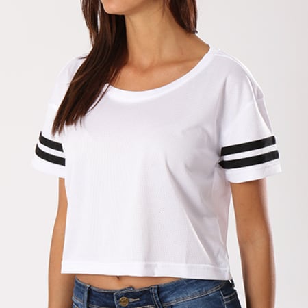 Urban Classics - Tee Shirt Crop Femme TB1185 Blanc Noir