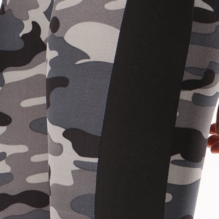 Urban Classics - Legging Avec Bandes Femme TB1530 Noir Gris Anthracite Camouflage